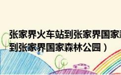 张家界火车站到张家界国家森林公园要多久（张家界火车站到张家界国家森林公园）