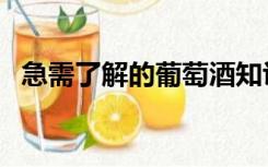 急需了解的葡萄酒知识（葡萄酒知识大全）