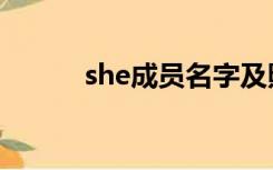 she成员名字及照片（she成员）