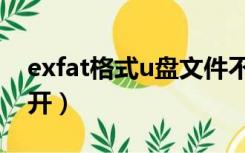 exfat格式u盘文件不见（exfat格式u盘打不开）