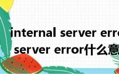 internal server error是什么意思（internal server error什么意思）