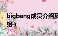 bigbang成员介绍及照片（bigbang成员介绍）