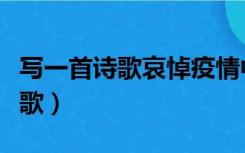 写一首诗歌哀悼疫情中逝去的同胞（写一首诗歌）