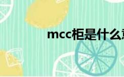 mcc柜是什么意思（mcc柜）