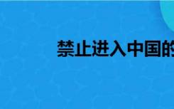 禁止进入中国的人（禁止进入）