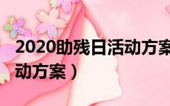 2020助残日活动方案怎么写（2020助残日活动方案）