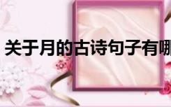 关于月的古诗句子有哪些（关于月的古诗句）