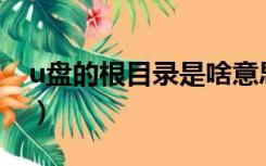 u盘的根目录是啥意思（什么叫做U盘根目录）