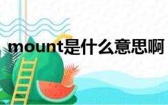 mount是什么意思啊（mount是什么意思）