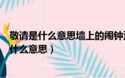 敬请是什么意思墙上的闹钟滴答滴的好像在干什么（敬请是什么意思）