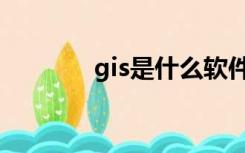 gis是什么软件（gis是什么）