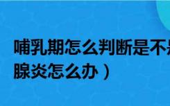 哺乳期怎么判断是不是乳腺炎（哺乳期得了乳腺炎怎么办）