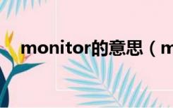 monitor的意思（monitor是什么意思）