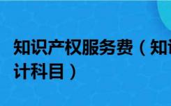 知识产权服务费（知识产权服务费计入什么会计科目）