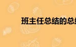 班主任总结的总结（班主任总结）