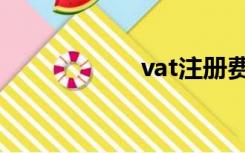 vat注册费用（vat）