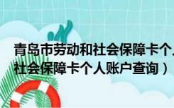 青岛市劳动和社会保障卡个人账户查询电话（青岛市劳动和社会保障卡个人账户查询）