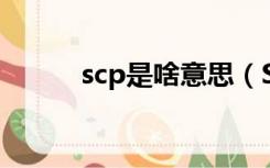 scp是啥意思（SCP是什么意思）