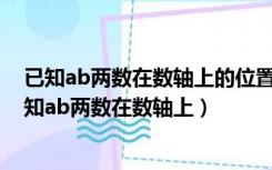 已知ab两数在数轴上的位置如图 化简a+b+a-1+b+2（已知ab两数在数轴上）