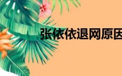 张依依退网原因（张依依微博）