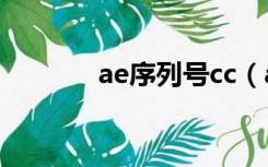 ae序列号cc（ae cs6序列号）