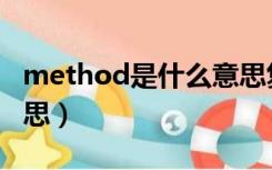 method是什么意思复数（method是什么意思）