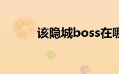 该隐城boss在哪（该隐在哪抓）