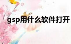 gsp用什么软件打开（gsp文件怎么打开）