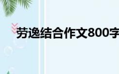 劳逸结合作文800字议论文（劳逸结合）