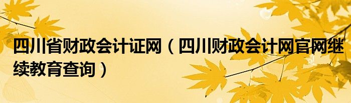 四川財政會計網(wǎng)繼續(xù)教育申請表 (四川財政會計網(wǎng)登錄)