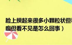 脸上摸起来很多小颗粒状但看不见（脸上摸起来很粗糙像结痂但看不见是怎么回事）