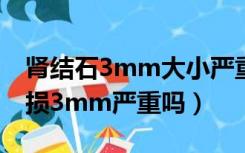 肾结石3mm大小严重吗需要治疗（房间隔缺损3mm严重吗）