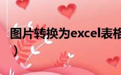 图片转换为excel表格在线（图片转换为excel）