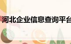 河北企业信息查询平台（河北企业信息查询）