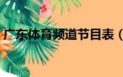 广东体育频道节目表（广东体育频道节目表）