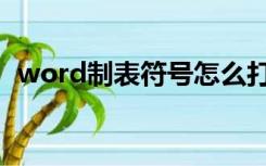 word制表符号怎么打出来（word制表符）