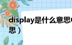 display是什么意思中文（display是什么意思）