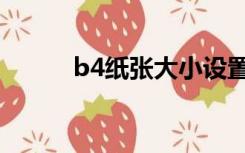 b4纸张大小设置（b4纸张大小）