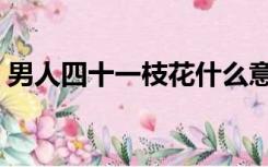 男人四十一枝花什么意思（男人四十一枝花）