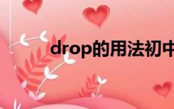 drop的用法初中（drop的用法）