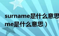 surname是什么意思中文翻译怎么读（surname是什么意思）