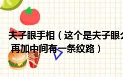 夫子眼手相（这个是夫子眼么 细看其实是上下左右围成圆圈 再加中间有一条纹路）