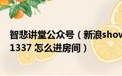 智悲讲堂公众号（新浪show智悲讲堂 show智悲房间九 491337 怎么进房间）