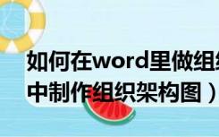 如何在word里做组织架构图（如何在word中制作组织架构图）