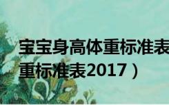 宝宝身高体重标准表2021图片（宝宝身高体重标准表2017）