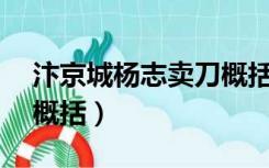 汴京城杨志卖刀概括50字（汴京城杨志卖刀概括）