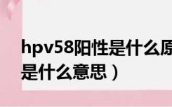 hpv58阳性是什么原因导致的（hpv58阳性是什么意思）