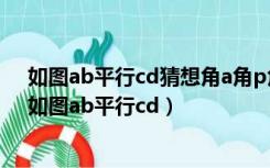 如图ab平行cd猜想角a角p角pcd的数量关系并说明理由（如图ab平行cd）