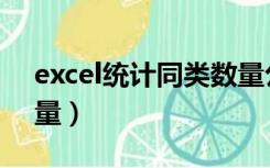 excel统计同类数量公式（excel统计同类数量）