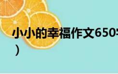 小小的幸福作文650字（小小的幸福作文500）